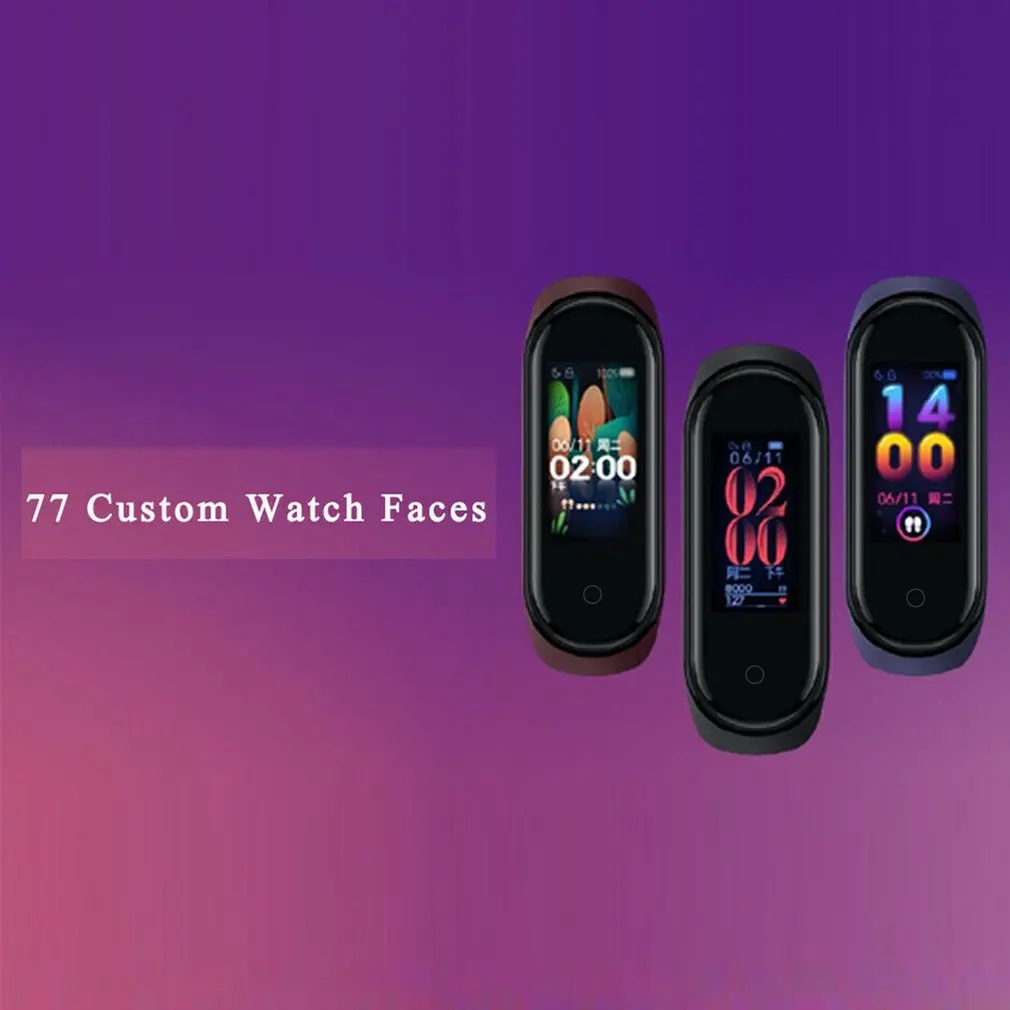 Xiaomi Mi Band 4 умный Браслет сенсорный цветной экран Smartband фитнес-шейкер Bluetooth Спорт