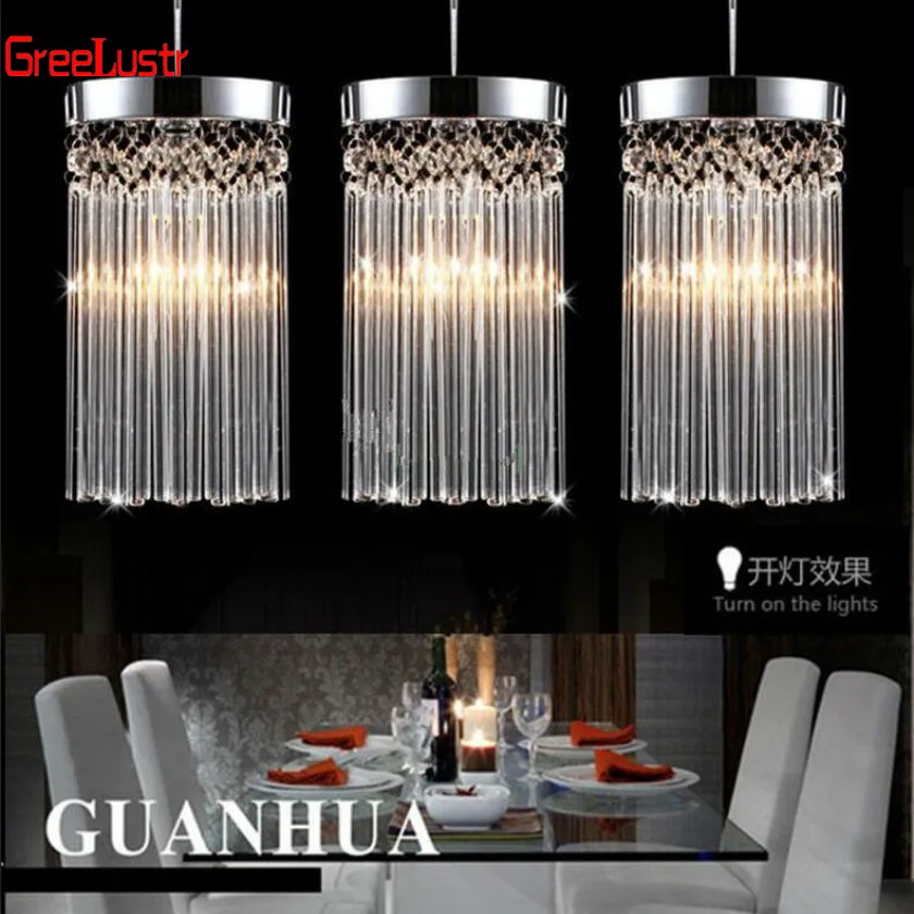 

Modern fashion simple luster chandelier LED k9 crystal pendant lamp Restaurant lights Balcony aisle lamp 110v-260v Voltage light