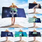 Пончо PHAYON для серфинга из микрофибры банное полотенце кавайная панда без песка Большое пляжное полотенце s быстросохнущее пляжное полотенце для взрослых