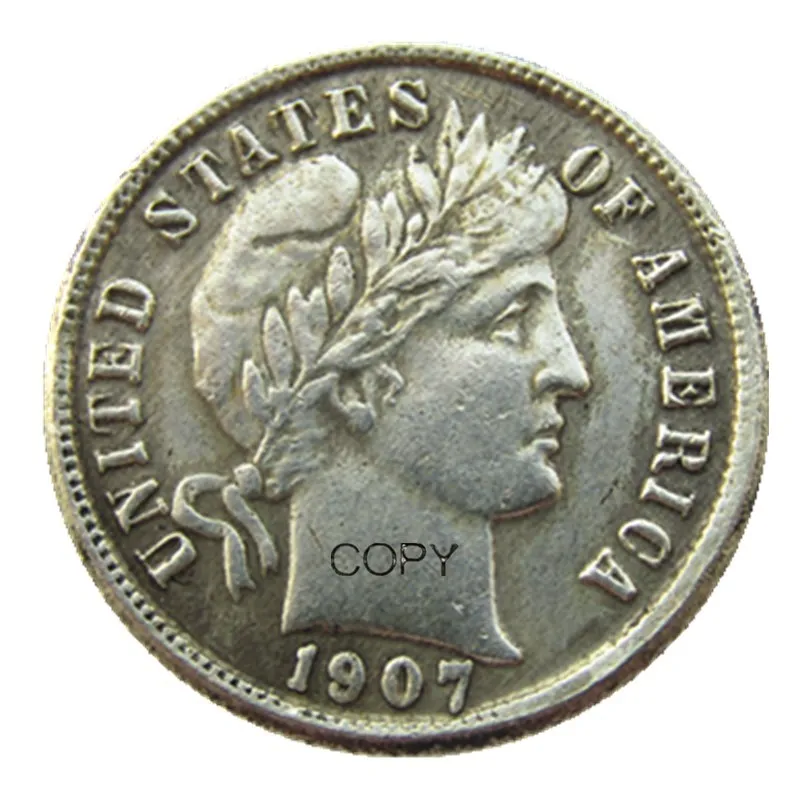 США Парикмахерская монета 1907 шт/с посеребренные копировальные монеты | Дом и сад