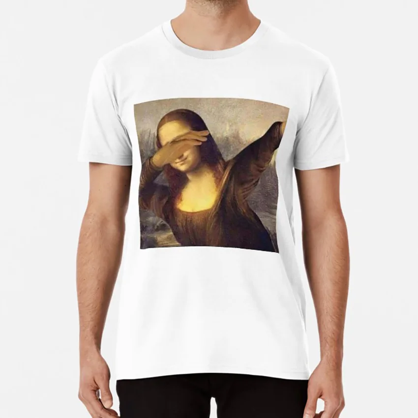 Белый Mona lisa, футболка для вытирания, mona lisa, начесывание, monalisa mona lisa dab, наклейки dab, футболки, толстовка, на которой изображено движение Дэб, dab, ipjone - Цвет: Белый