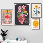 Анатомическое Сердце с цветами, цветочные плакаты и принты, вдохновляющая фотография для влюбленных Женщин, Картина на холсте, Декор