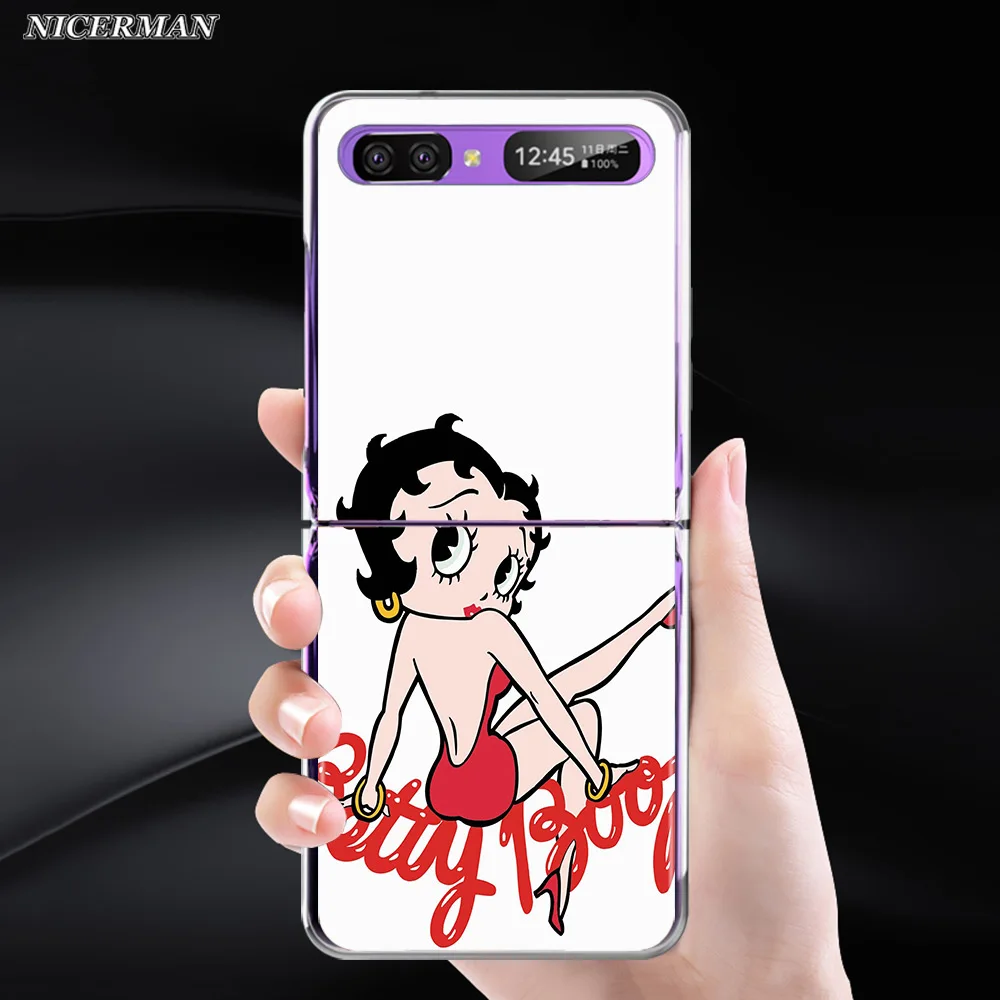 

Phone Case for Samsung Galaxy Z Flip 6.7" Cases Coque for Galaxy Z Flip 5G Cover betty boop Fundas Capa