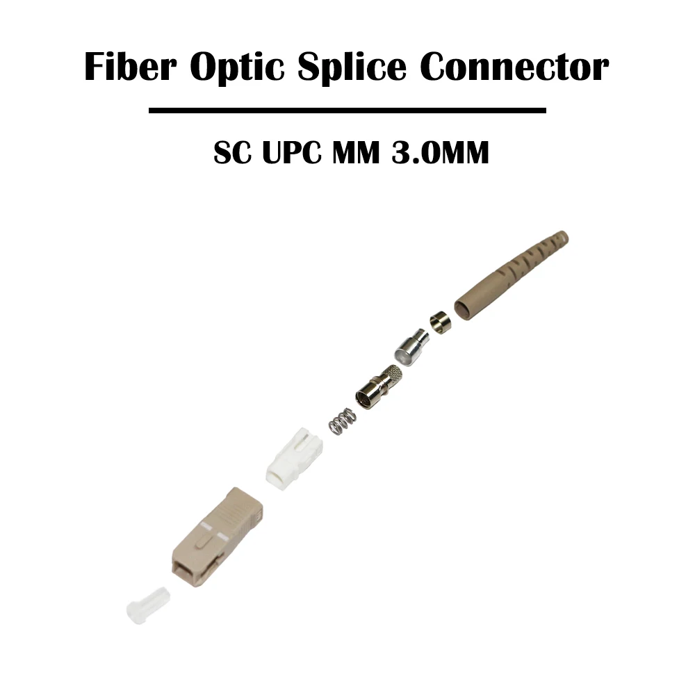 10/20 Pieces SC UPC/APC 3.0mm Optical Fiber Splice Connector SM Single Mode MM Multi Simplex FTTH without Ceramic Ferrule | Компьютеры и