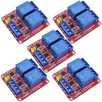 5pcs 2 channel 5v relay module with optocoupler high or low level trigger expansion board for raspberry pi arduinocraft arduino