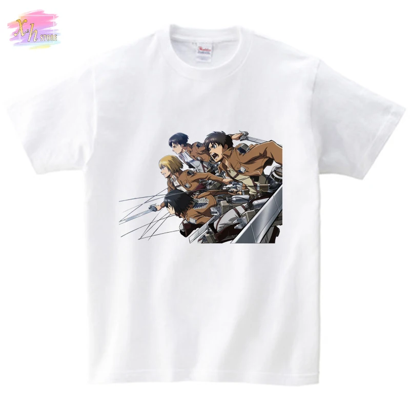 Детская футболка с принтом атака на Титанов отличные Детские Топы коротким