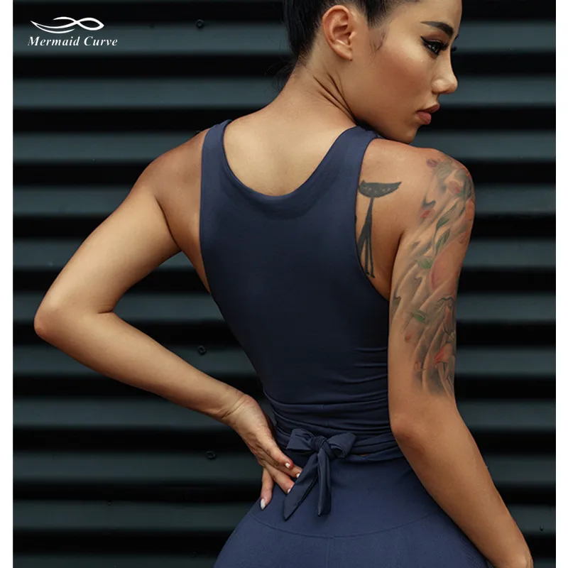 Женская рубашка для йоги с бантом на спине тренировочный топ внутренней