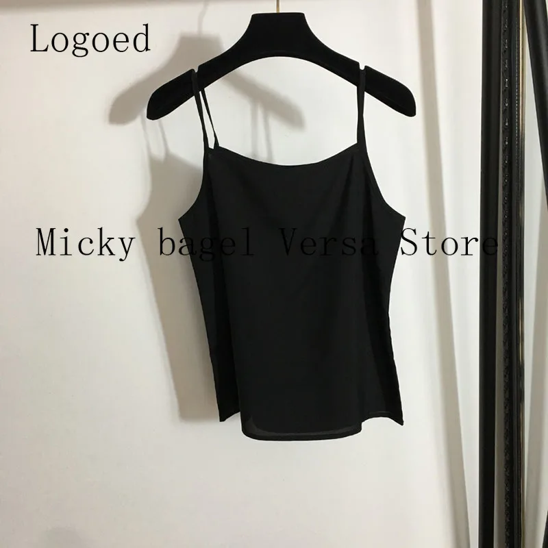 

2021 luxury brand design fashion women's top retro letter printing sexy slim sling lace cut-out versatile short sleeve T-shirt