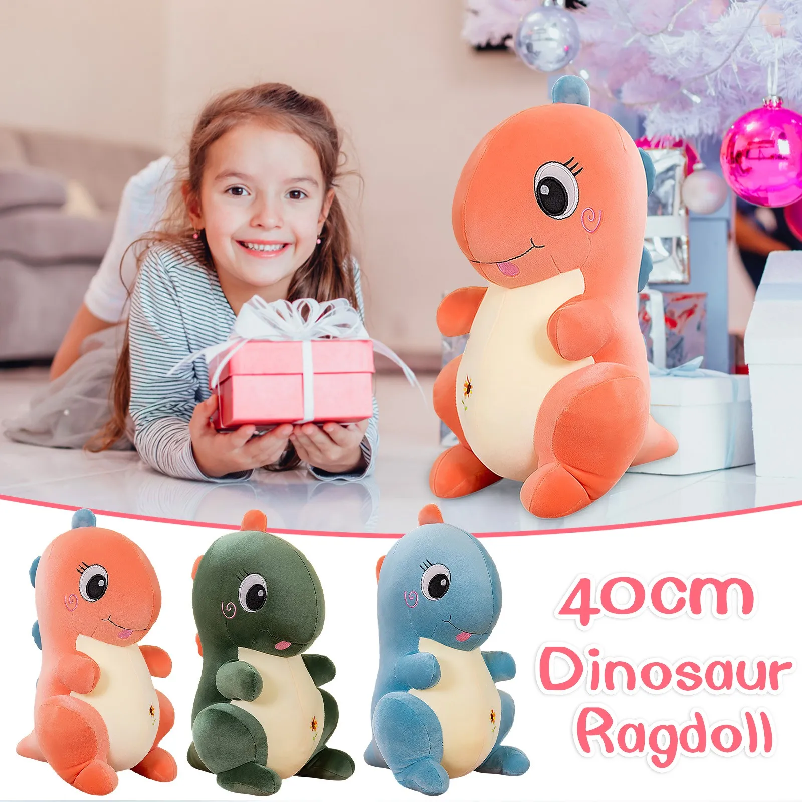 

Милые плюшевые игрушки динозавр 30-40 см, Супермягкие Мультяшные набивные животные, динозавры, куклы, подушки, чехол для детей, подарок на день...