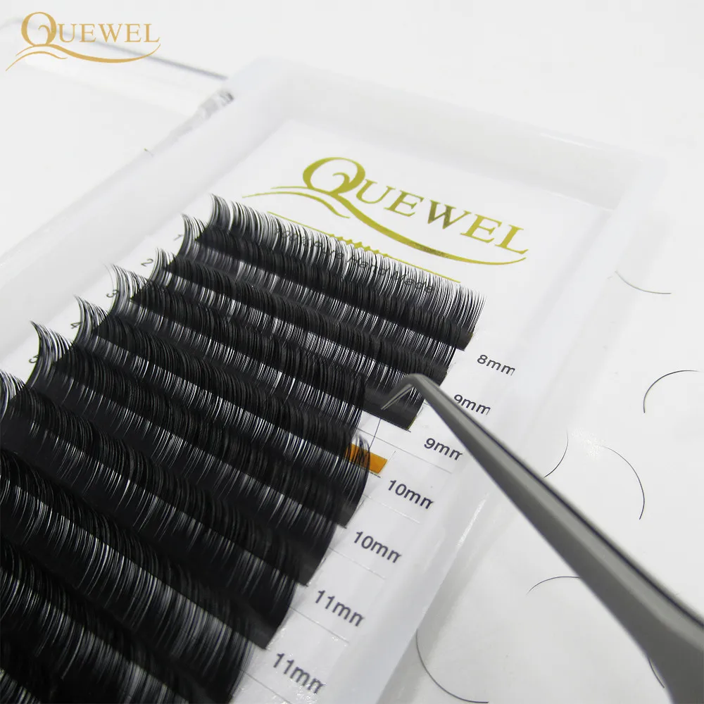 Индивидуальное наращивание ресниц 12 рядов/поднос профессиональное шелковых C/D/DD