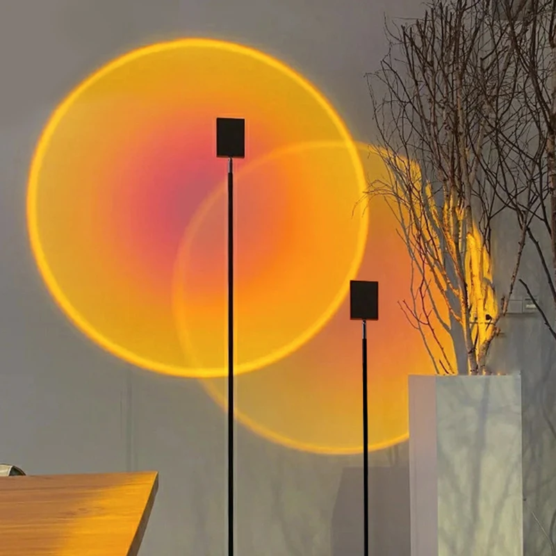 Закат проектор лампа с радужным атмосферу usb портами и светодиодным индикатором