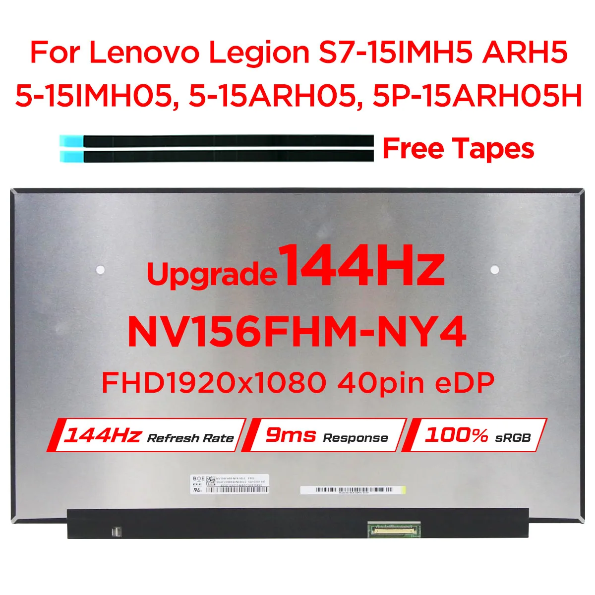 15 6-дюймовый ЖК-экран для ноутбука 144 Гц NV156FHM-NY4 подходящий LP156WFG-SPP1 Lenovo Legion 5-15ARH05H