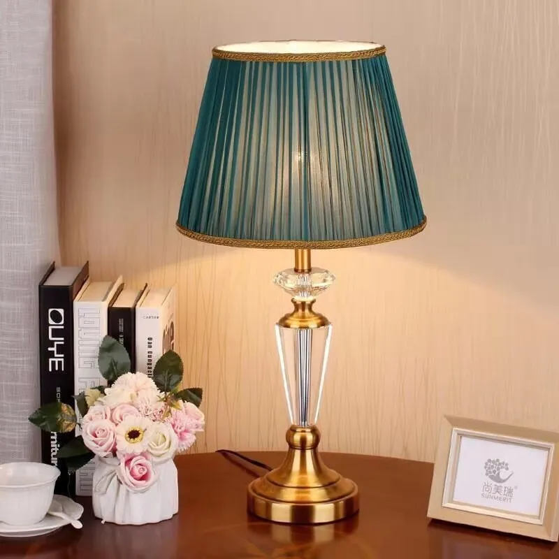 Crystal Desk Lamp Crystal Table Light Luxury Bedside Desk Light Bedroom Table Lamp