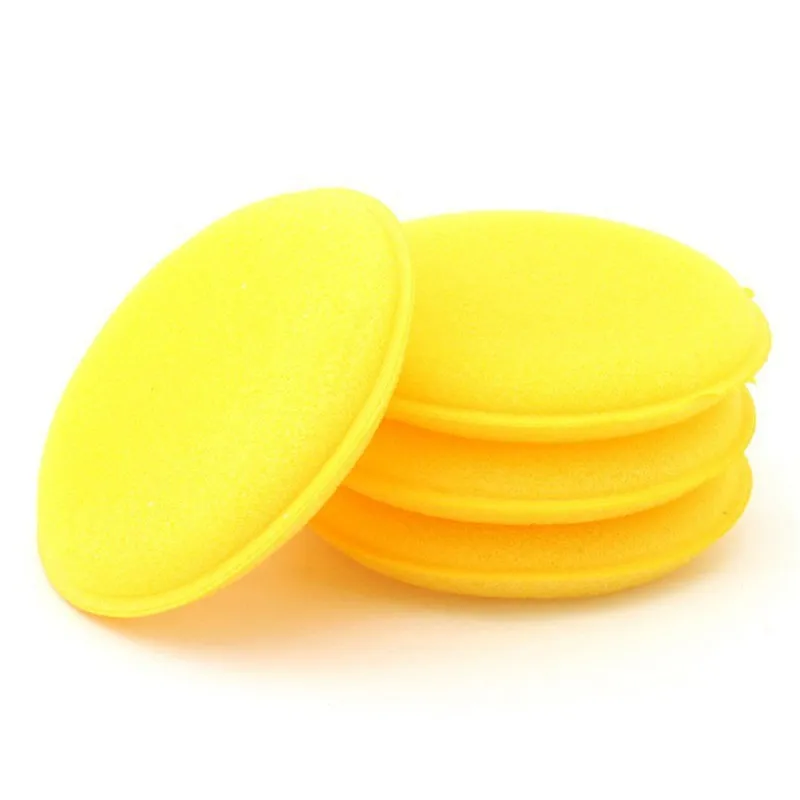 

12PCS Yellow Car Foam Sponge Wax Applicator Round Car Polishing and Waxing Sponge Car Detailing Cleaning Tools