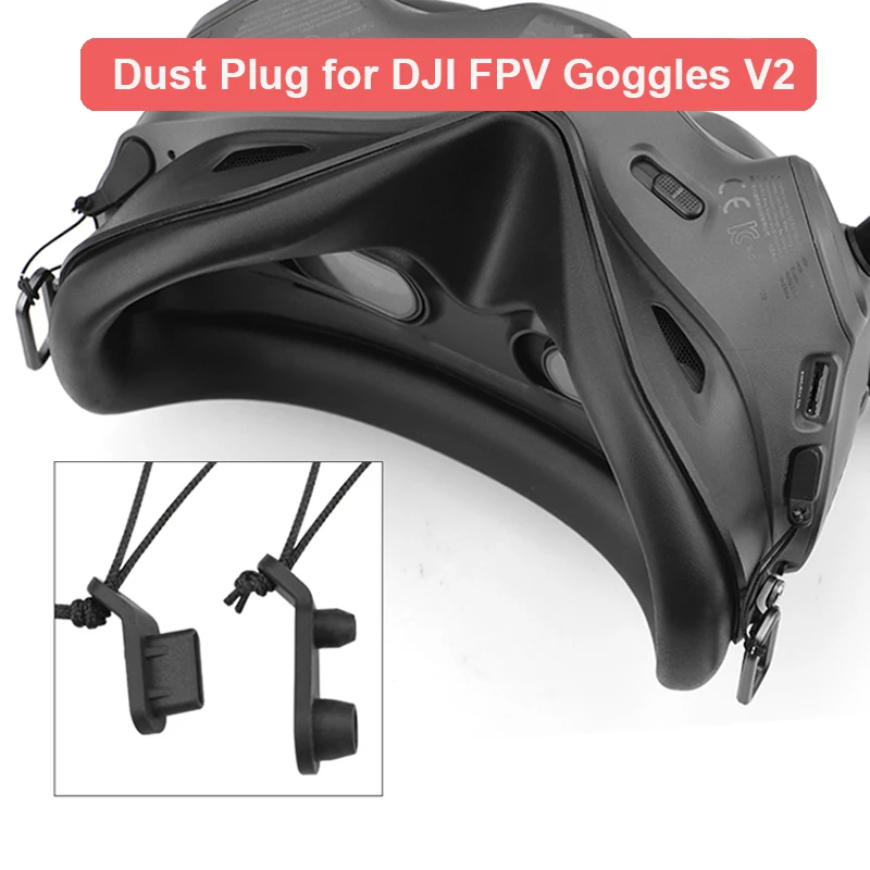 

Пылезащитная заглушка для DJI FPV Combo Goggles V2, пылезащитная заглушка для дрона, защита интерфейса Pwoer, пылезащитная крышка