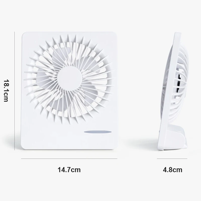 

Portable Rechargeable USB Mini Fan Desktop Desk Air Fan 3 Speed 1200mAh Cooler Cooling For Office home Travel Summer Small Fan