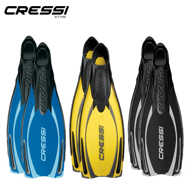 Cressi Reaction Pro акваланг ласты для дайвинга s подводное плавание ласты для дайвинга полная нога длинные лезвия многофункциональный плавник Флиппер для взрослых