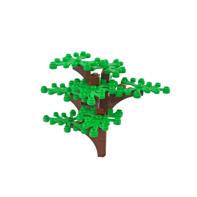 

Bricks Tree Green Bush Flower Grass Plants Garden Compatible City DIY MOC Parts Street View Building Blocks Accessories Toys