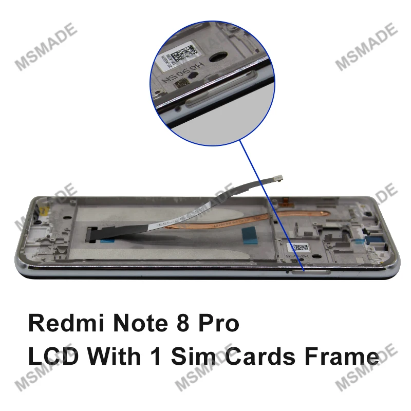 Pantalla LCD de 6,3 pulgadas para m&oacute;vil, montaje de digitalizador con pantalla t&aacute;ctil para Xiaomi Redmi Note 8 PRO, piezas de repuesto-5