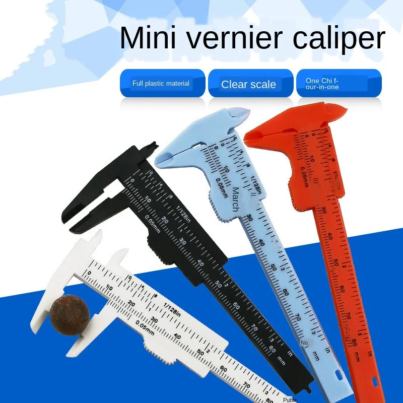Новинка 2020 1 шт. пластиковый мини-штангенциркуль с нониусом 80 мм инструмент для