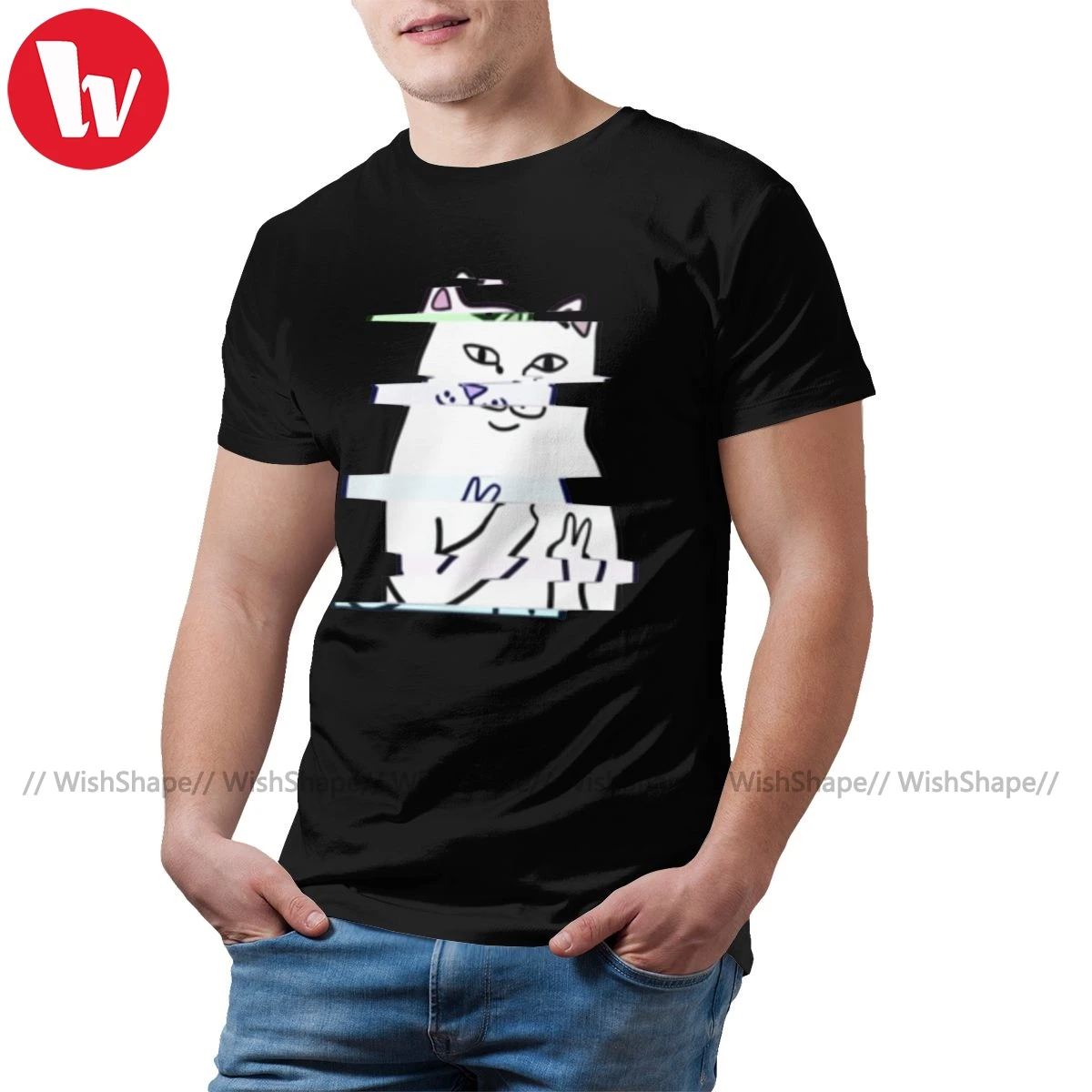 

Lord Nermal T Shirt Lord Nermal Glitch T-Shirt XXX Streetwear Tee Shirt Male Cute Short Sleeves Cotton Tshirt
