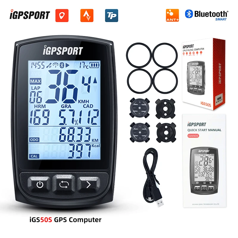 I GPS-порт IGS50S Mtb велосипедный компьютер GPS Водонепроницаемый IPX7 ANT + беспроводной