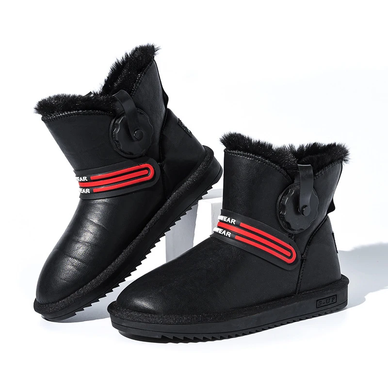 Женские ботинки Зимние ботильоны обувь на плоской подошве большой размер 41