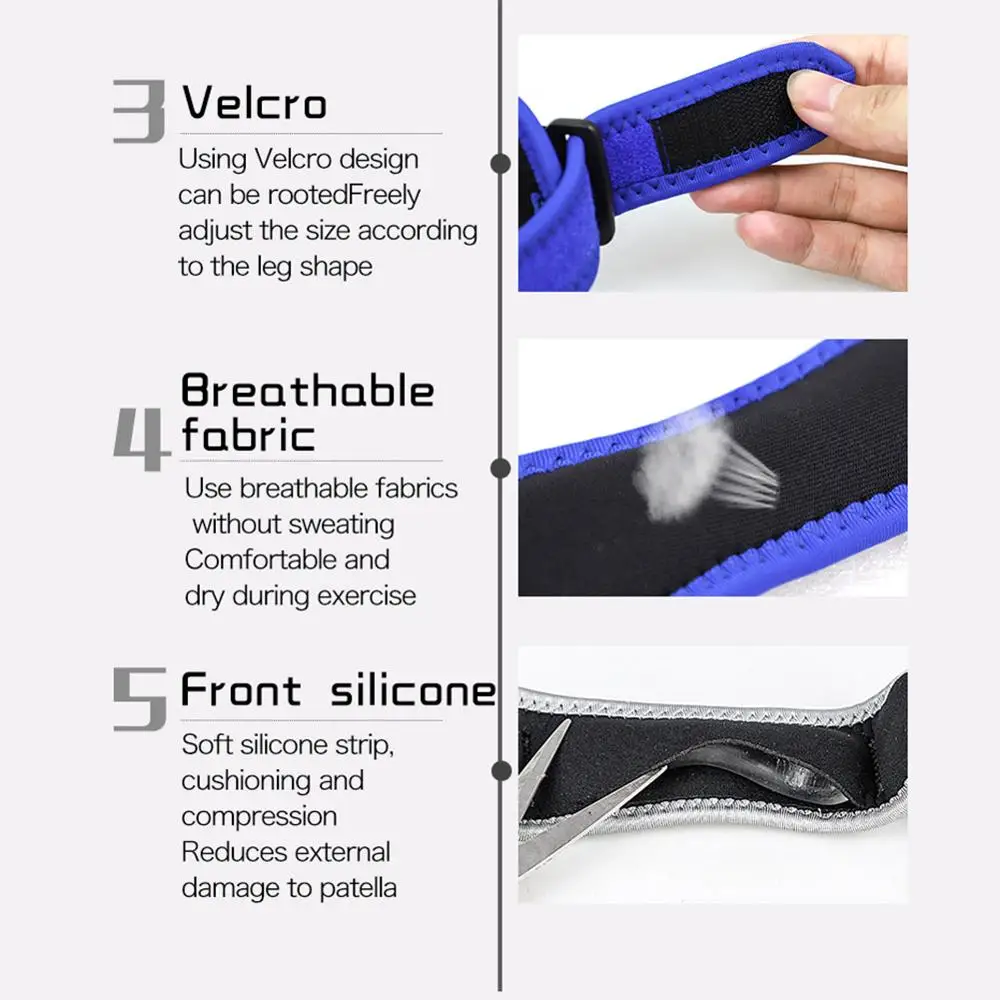 1 шт. регулируемый бандаж на колени Колено Надколенник поддержка для сухожилий