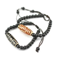 natural tibetan agates dzi beads six eyed bracelet classic style for fashion bracelet jewelry
