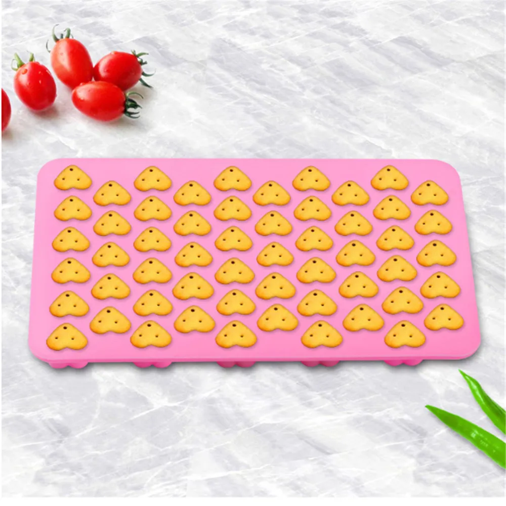 

55 Holes Love Heart Shaped Non-stick Silicone Chocolate Fondant Cake Mold Jelly Ice Cube Tray Mould Kitchen Gadgets Baking Tools