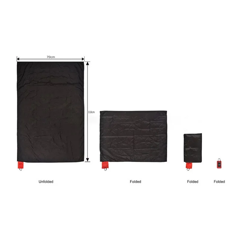 70*110 см ультра тонкий портативный складной коврик для кемпинга карманный