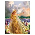 Алмазная 5D картина сделай сам, мозаика ангельская девушка, полная круглаяквадратная, 3D вышивка крестиком, стразы, домашний декор, искусство, Y197