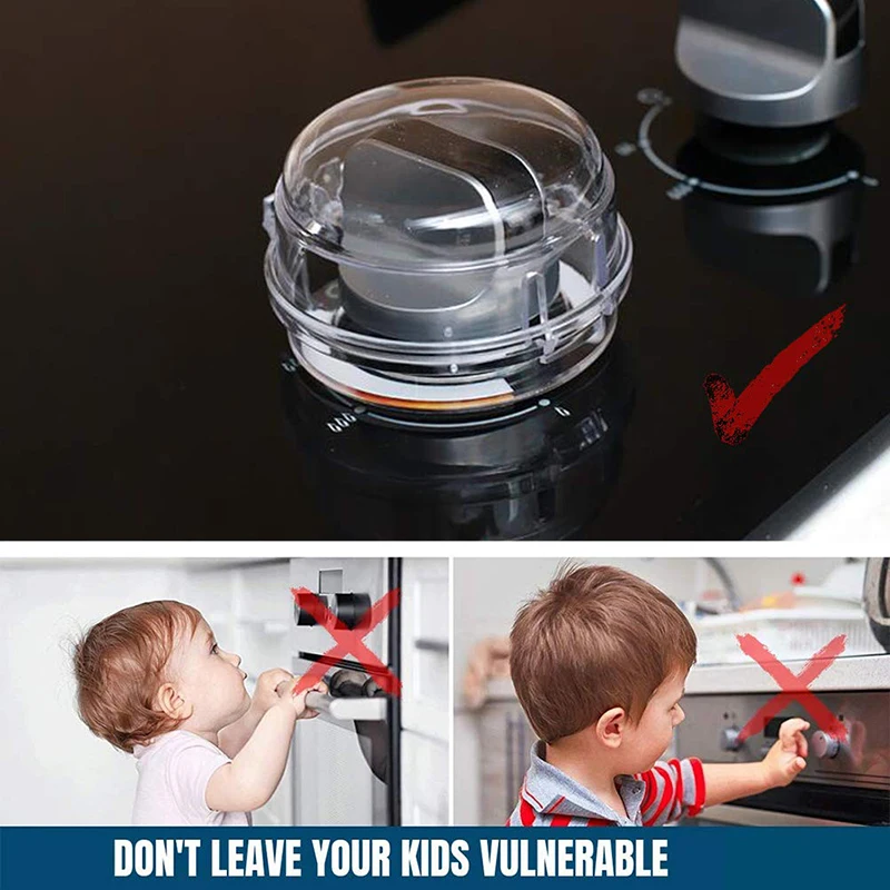 4/3/2/1Pcs Kitchen Oven Gas Cooker Button Cover Knob Switch Protective Protector Security Lock Lid Infant Child Protection | Дом и сад