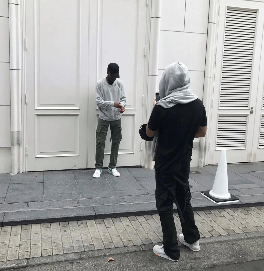 

Mens Pants VUJADE CARGO FLARE PANTS Pocket Ribbon Overalls Micro Flare Pants TRAVIS Casual Fashion Fitness High Street