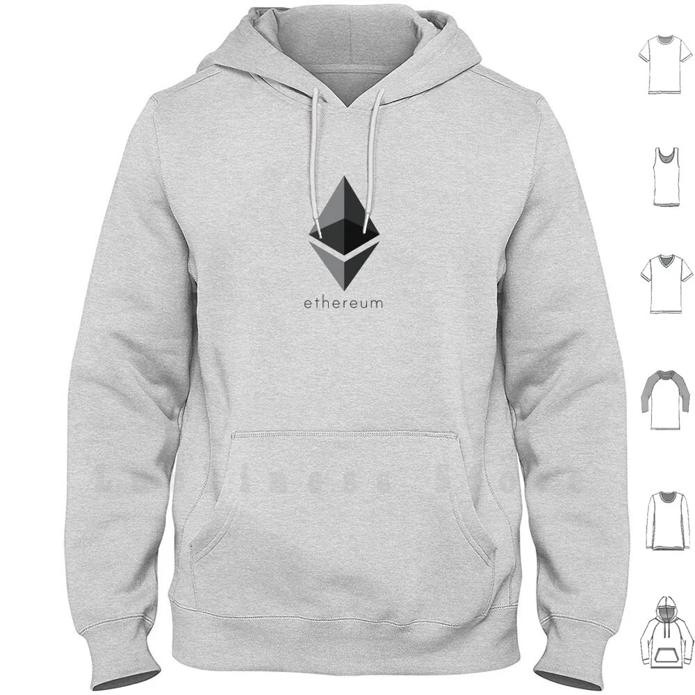 

Худи с логотипом эфириума, худи с логотипом эфириума, криптовалюин Биткоин Eth, унисекс, уличная одежда, повседневная мода