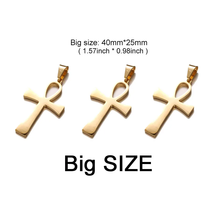 5 шт./лот Египетский спасательный символ из нержавеющей стали Анкх