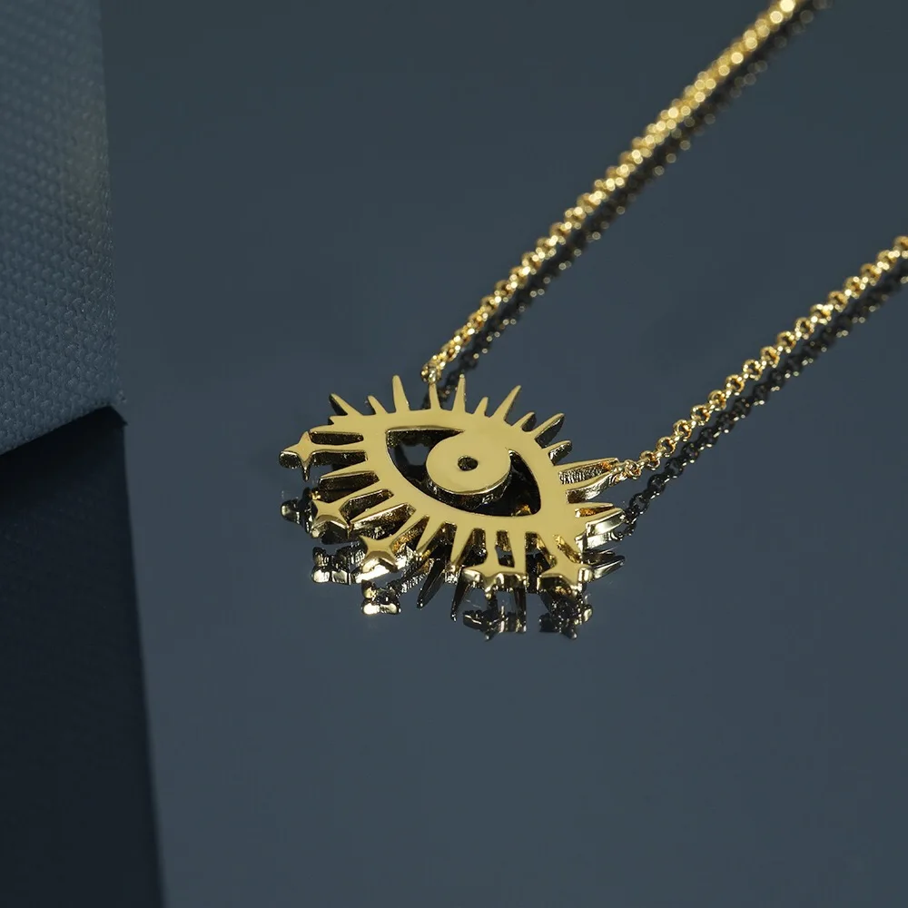 

2019 new arrival gold evil eyes necklace brand original elegant delicate necklace women girl