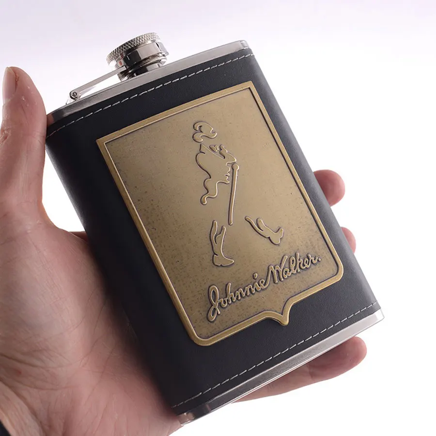 

8oz Portable Pocket Hip Flask Liquor Stainless Steel Flask Whiskey Pot Alcohol Hip Flask For Men Outdoor Camping Equipment