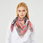 Хиджаб 90 см, роскошные квадратные шарфы, брендовые Саржевые шелковые рандомные Дизайнерские шарфы ручной работы, Женская бандана