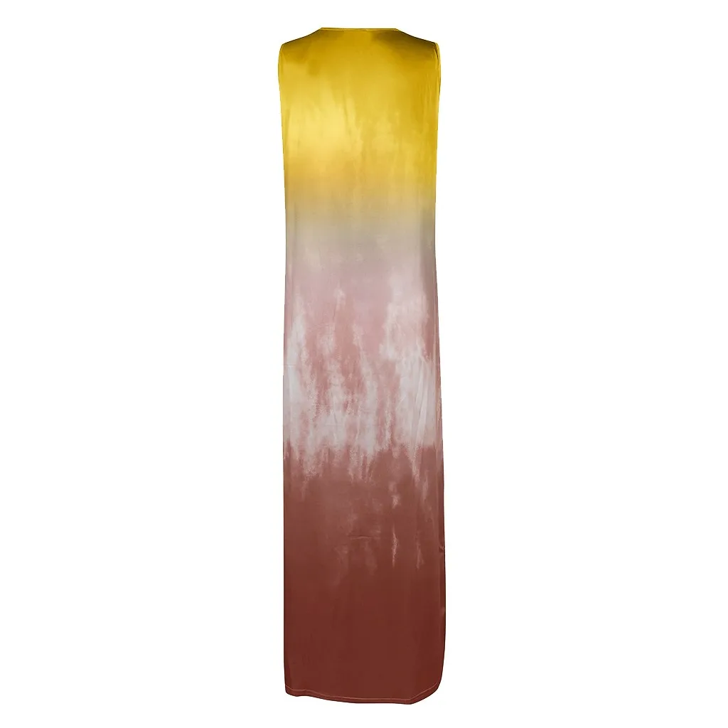 @ Летнее женское платье макси в стиле бохо модное Повседневное с принтом без