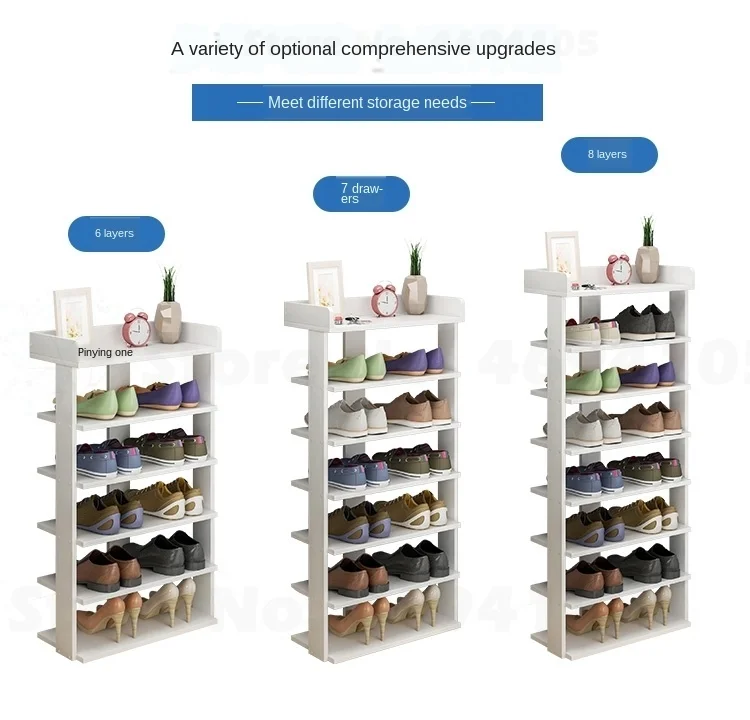 Деревянная полка для обуви легкая сборка стеллаж хранения модный шкаф стойка