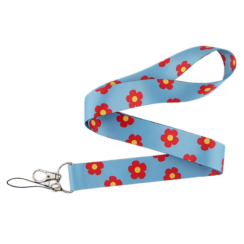 CA90 маленький красный цветок ремешки крутой шейный ремень мобильный телефон