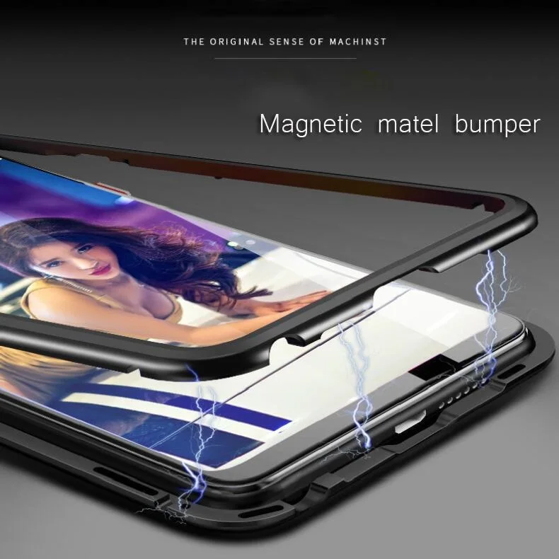 Double-sided Magnetic 360 Full Protect Case for Samsung galaxy A30 A40 A50 A60 A70 case |