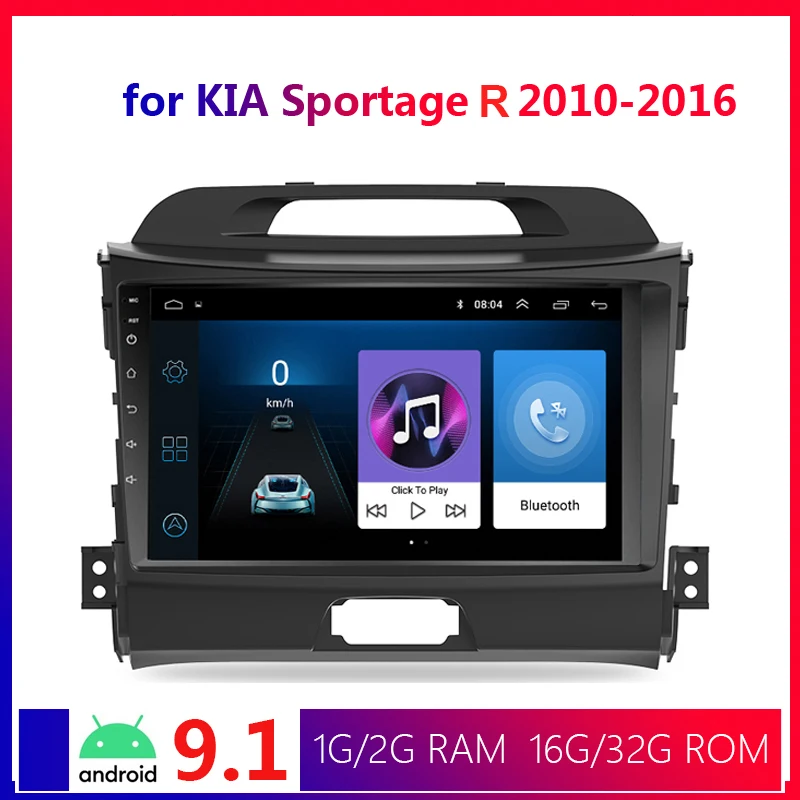 Автомагнитола 9 дюймов Android 1 для KIA Sportage R 2010 2011 2012 2013 2014 2015 2016 2Din | Автомобили и