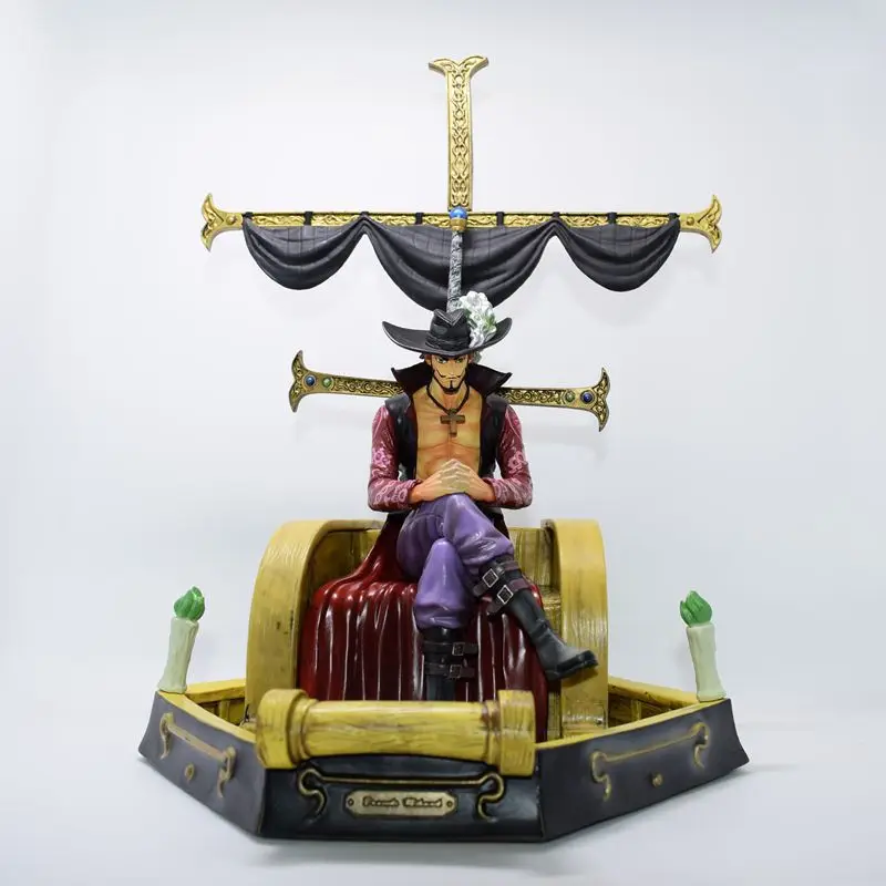 

Anime One Piece Dracule Mihawk GK Sitting Position Ver PVC Action Figure Collectible Model Doll Toy 32cm