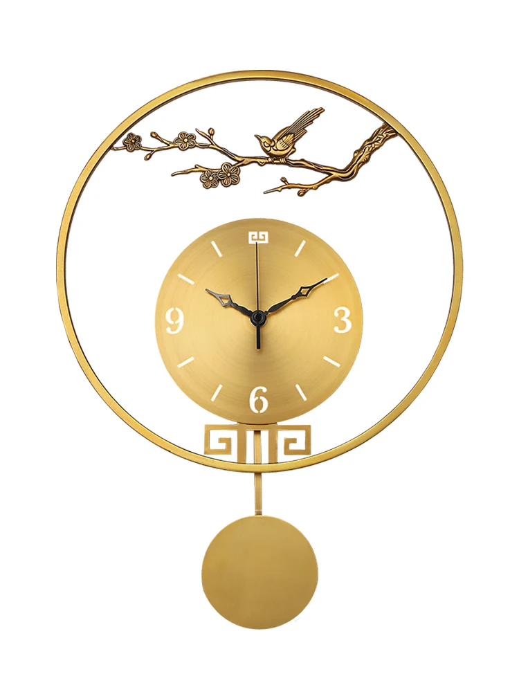 Китайские большие маятниковые антикварные настенные часы винтажные простые