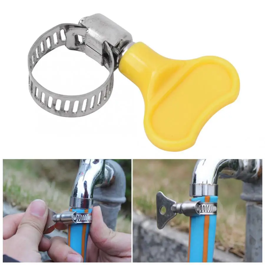 10 Pcs Stainless Steel Hose Clamp with Plastic Handle Pipe Tube Clips Woodworking Clamps | Обустройство дома