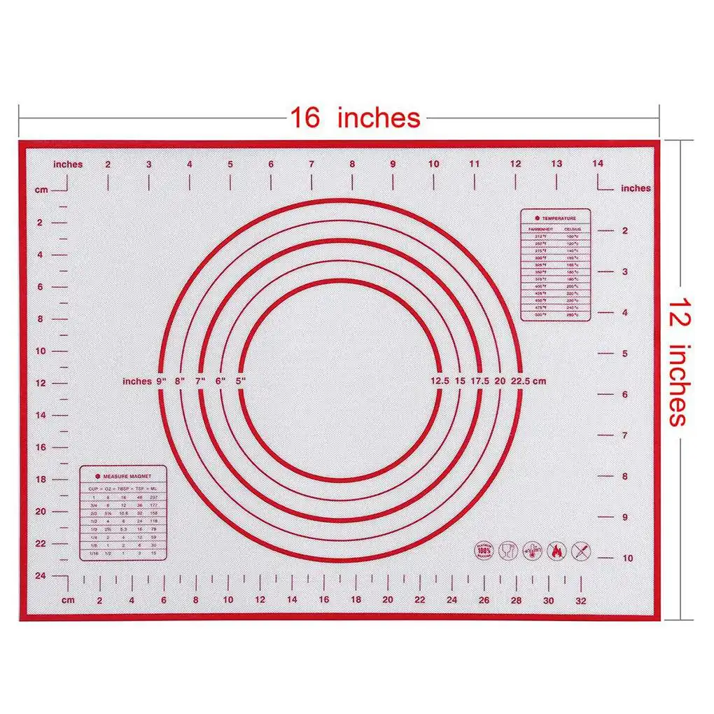 

Non-Stick Silicone Baking Mats Sheet Pizza Dough Maker Holder Pastry Kitchen Gadgets Cooking Tools Utensils Bakeware Accessories