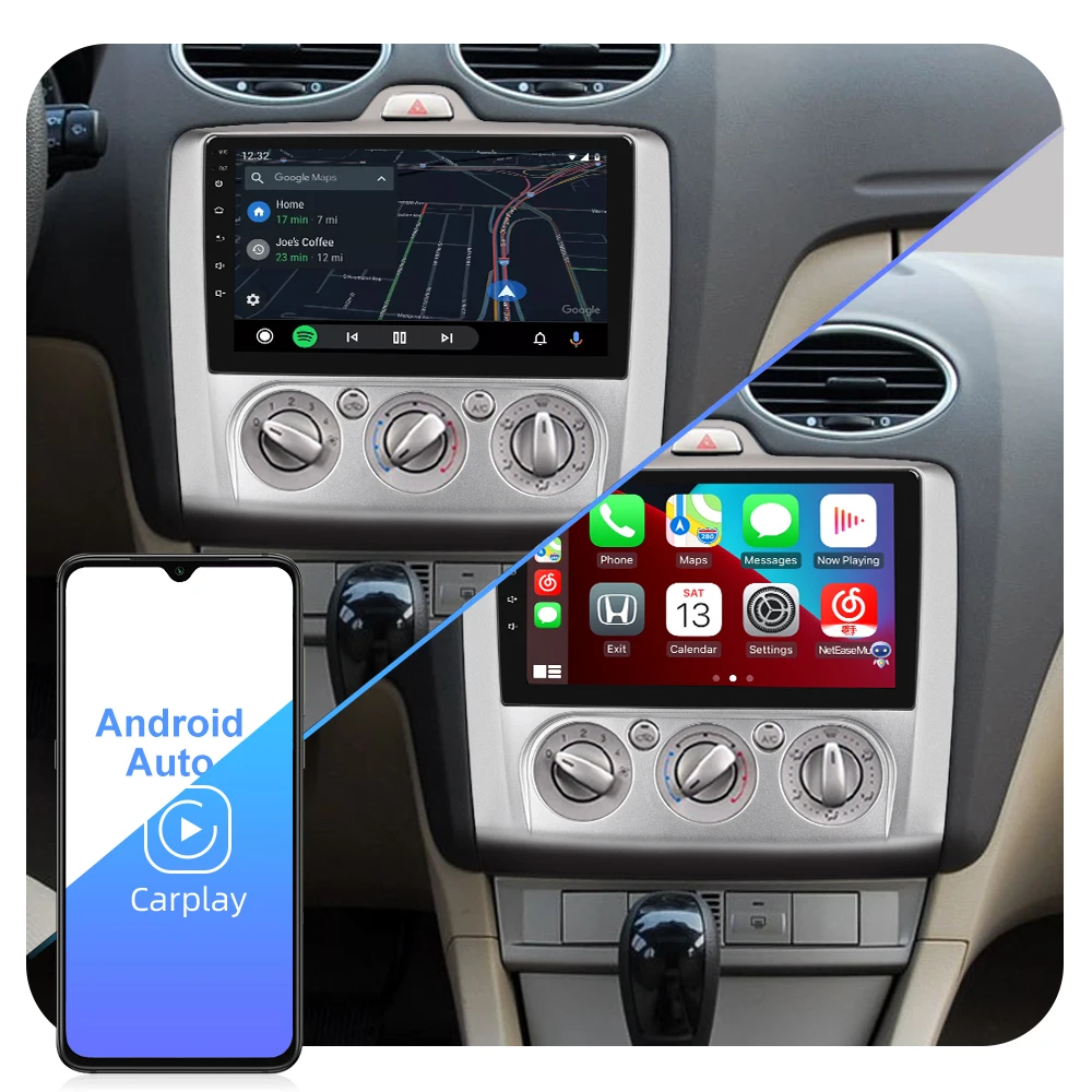 Автомагнитола ISUDAR T72 QLED Android 10 для Ford Focus 2 Mk 2004-2011 GPS-навигация мультимедиа 8 ядер