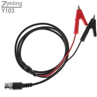 1pc 110cm bnc q9 to dual alligator clip oscilloscope test probe leads cables connector dual tester tools for electrical working